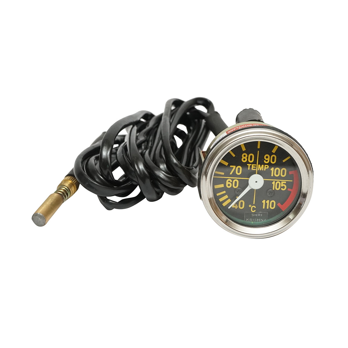 Water temperature indicator mechanical with probe for JCB OEM code 704-50099 Breckner Germany